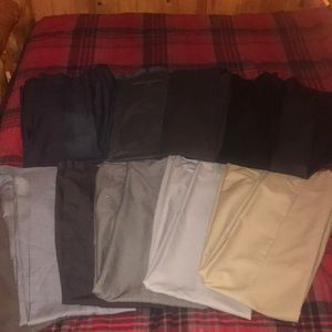 Men’s dress pants some never worn. 11 pairs